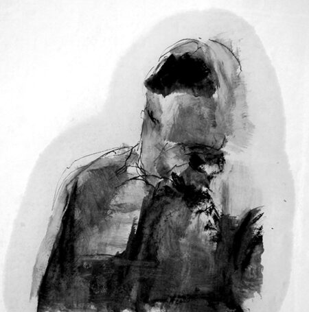 Autoritratto (2011) Oilbar su carta 70x70cm